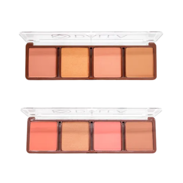 Paleta Blush, Contorno e Iluminador Dalla - Image 2