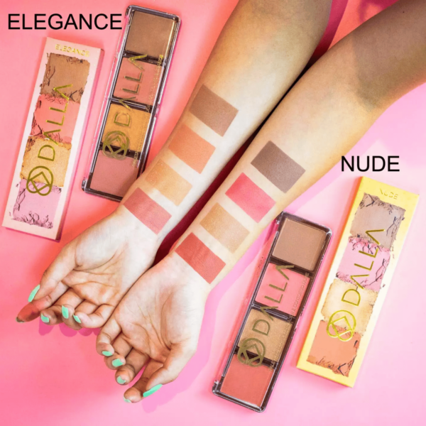Paleta Blush, Contorno e Iluminador Dalla - Image 4