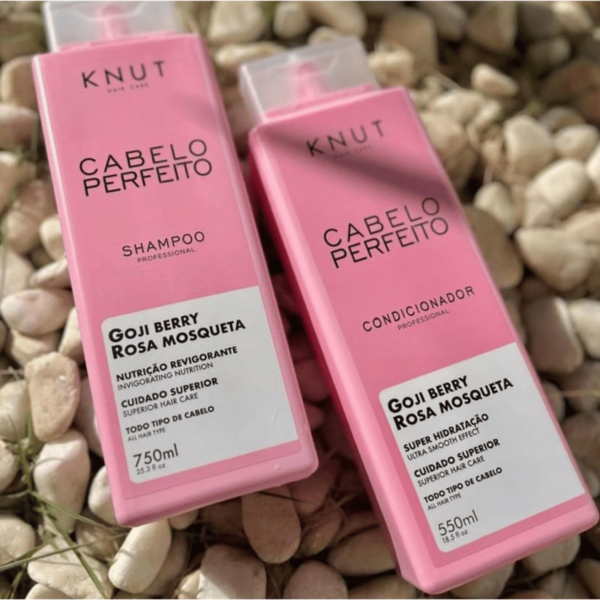 KNUT Kit Cabelo Perfeito Shampoo 750ml + Condicionador 550ml - Image 4