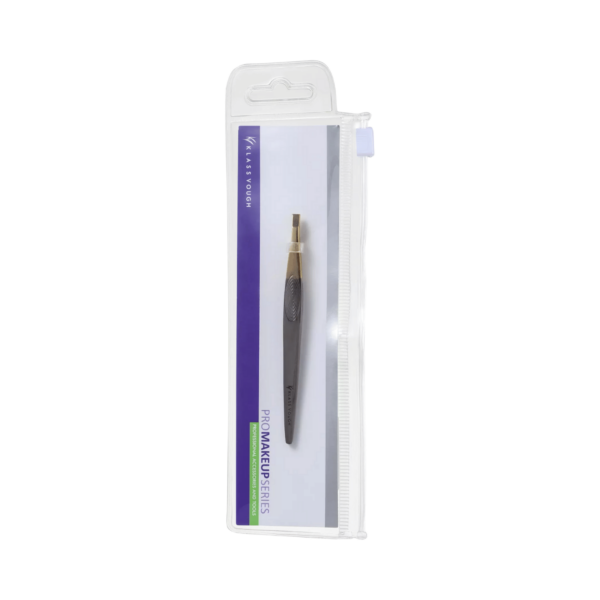 Pinça Profissional Ponta Reta TW-048FHQH Dourada Klass Vough - Image 2