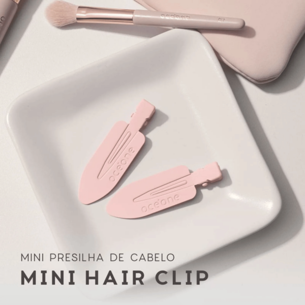 Mini Presilha de Cabelo Rosa - Hair Clip Océane - Image 4