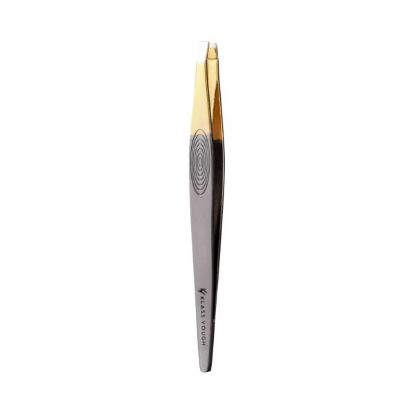 Pinça Profissional Ponta Reta TW-048FHQH Dourada Klass Vough