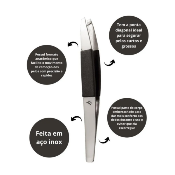 Pinça Profissional Ponta Chanfrada TW-1357 Klass Vough - Image 5