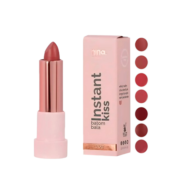 Batom Bala Matte Instant Kiss Nina Makeup - Image 2