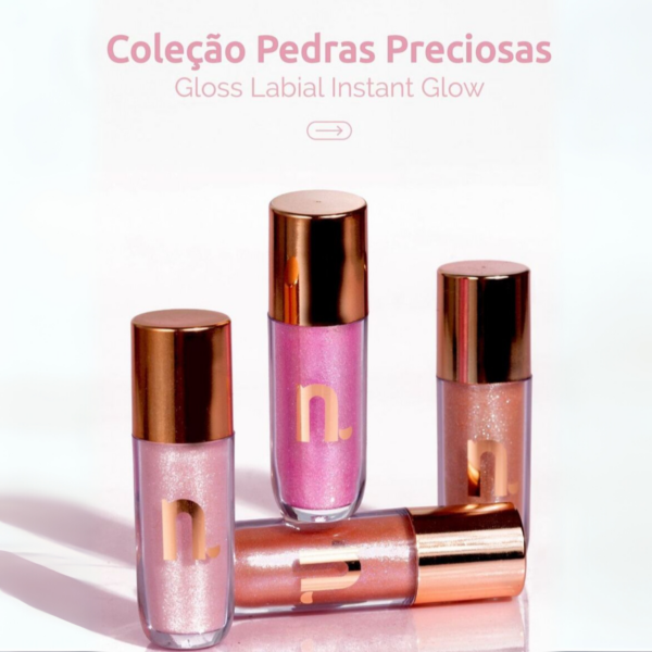 Gloss Labial Instant Glow Pedras Preciosas Nina Makeup - Image 4