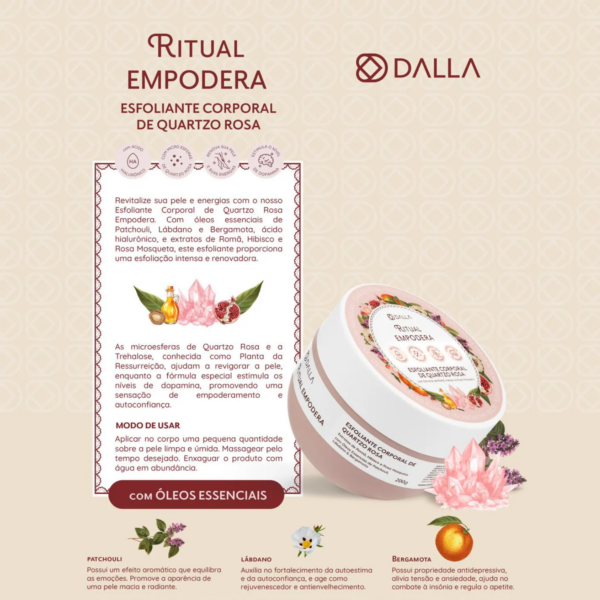 Esfoliante Corporal Quartzo Rosa Ritual Empodera – Dalla - Image 3